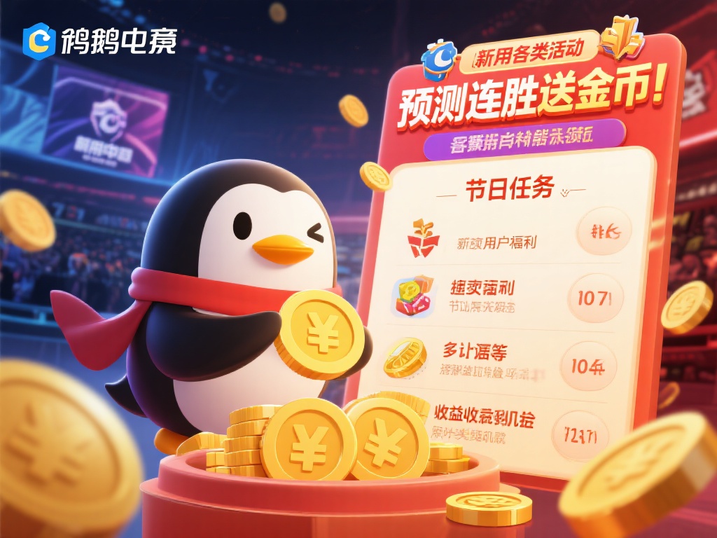 企鹅电竞经常会推出各类活动，如新用户福利、节日任务